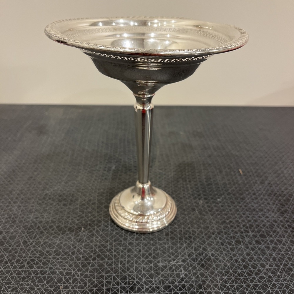 Antique Vtg Hamilton Sterling Silver Compote Candy Dish 6.75" Tall, 187g Pierced